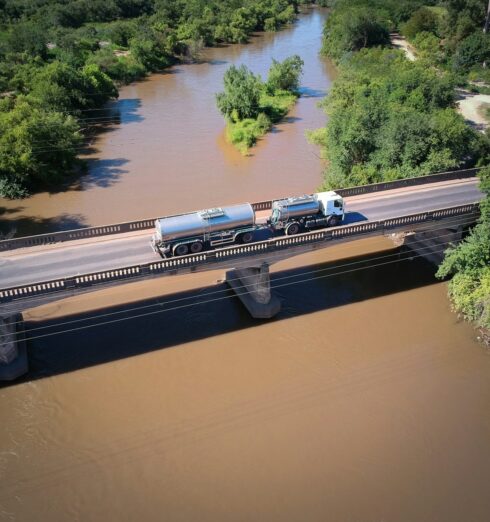 white and black truck on road
